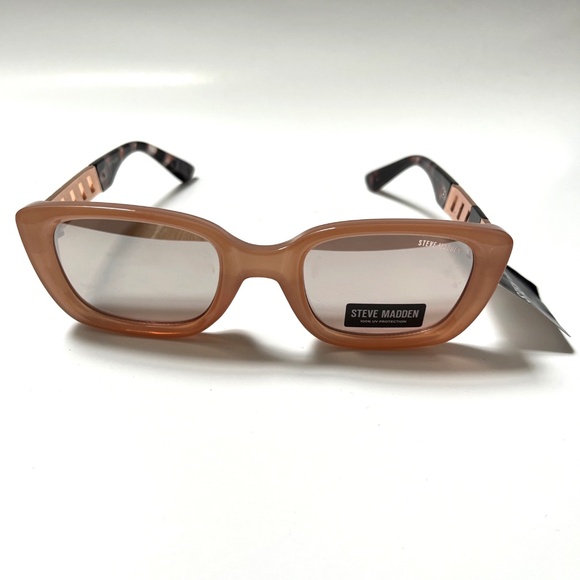 New Original STEVE MADDEN Dason Mirror Sunglasses Pink Tortoise Shell Acetate main image 5